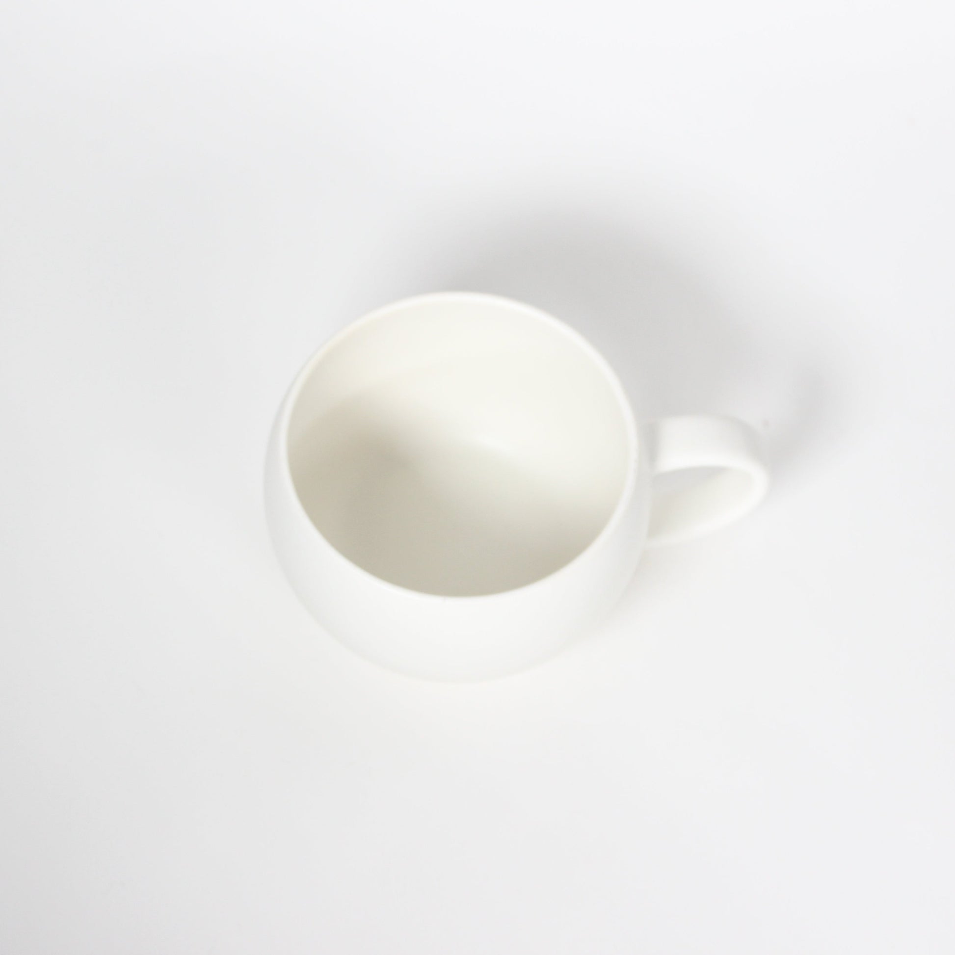 Japanese Ceramic Oval Mug, Matte White