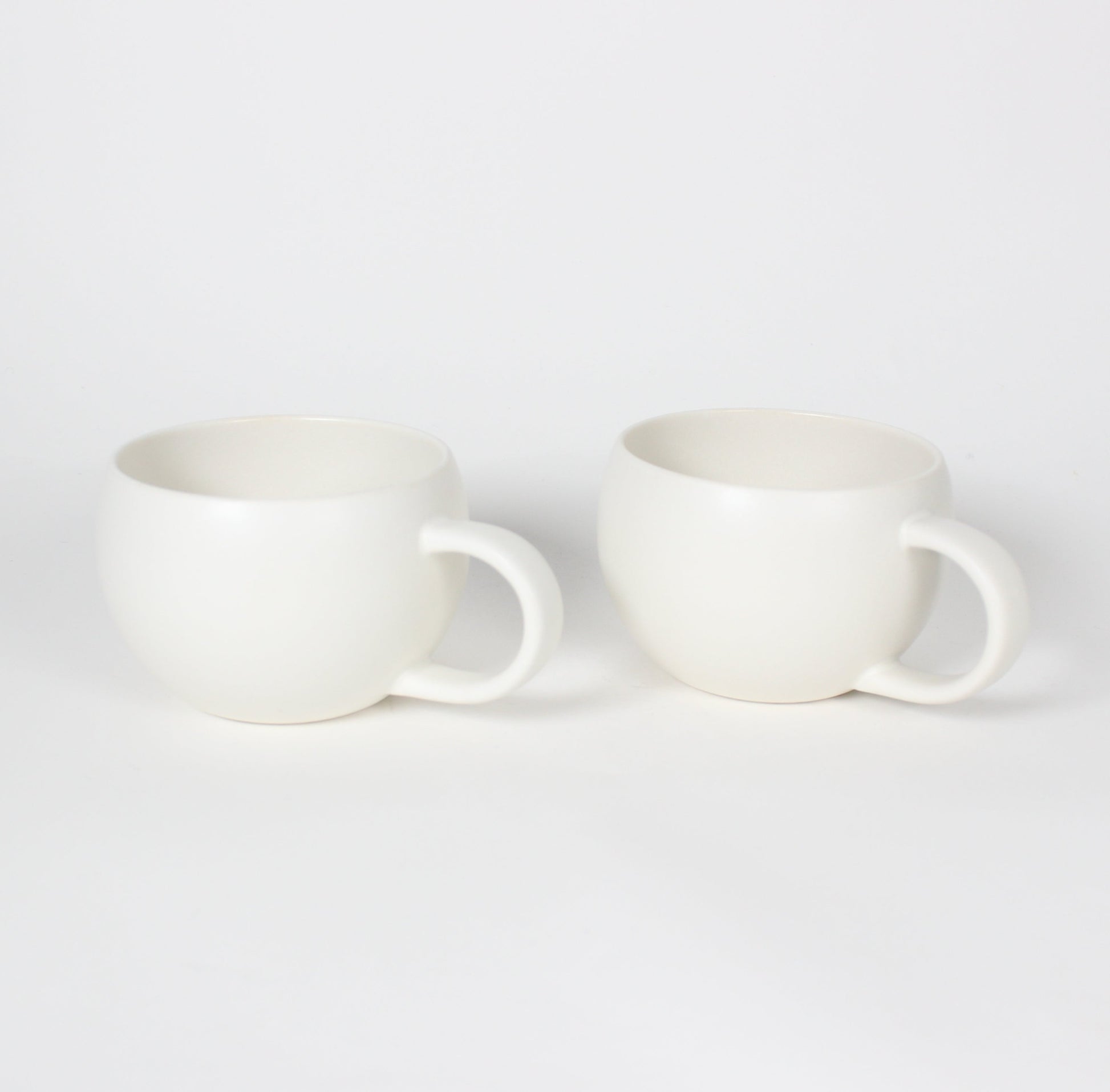 Japanese Ceramic Oval Mug, Matte White