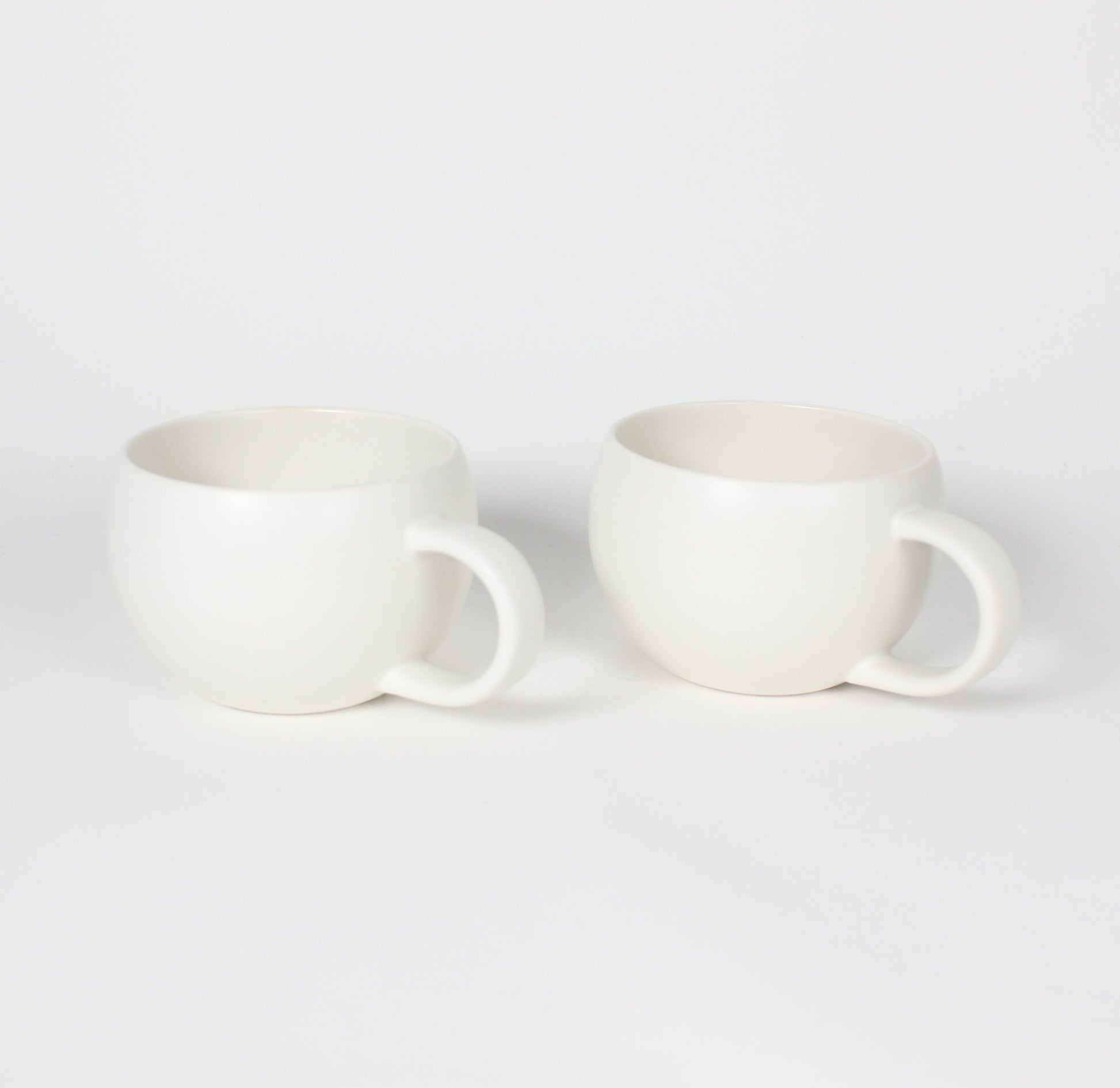 Japanese Ceramic Oval Mug, Matte White