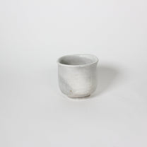 Japanese Shigaraki Ceramic Tea Cup, White &amp; Green