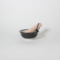 Japanese Mino-ware Ceramic Mini Mortar, Black