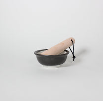 Japanese Mino-ware Ceramic Mini Mortar, Black