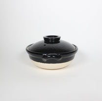 Japanese Iga-yaki Donabe Cooking Pot, Black, 2 Sizes