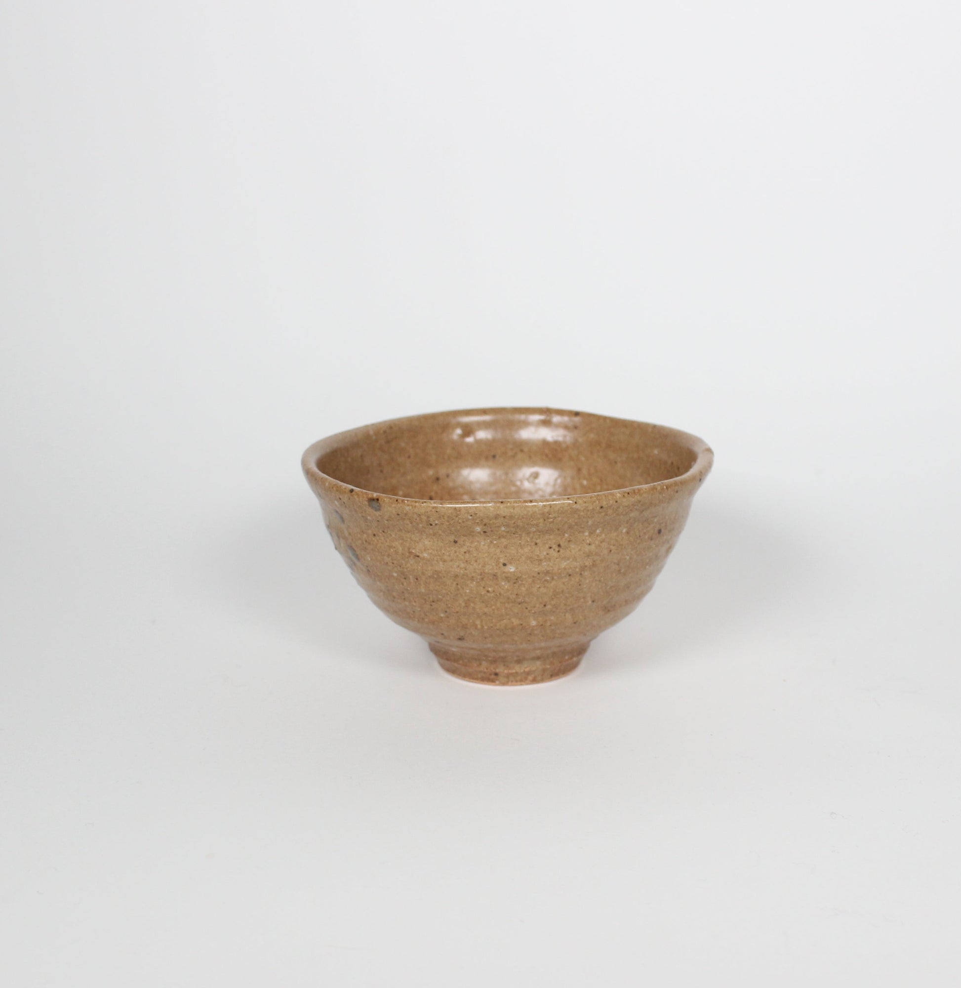 Japanese Shigaraki Ceramic Tea Bowl, Yellow