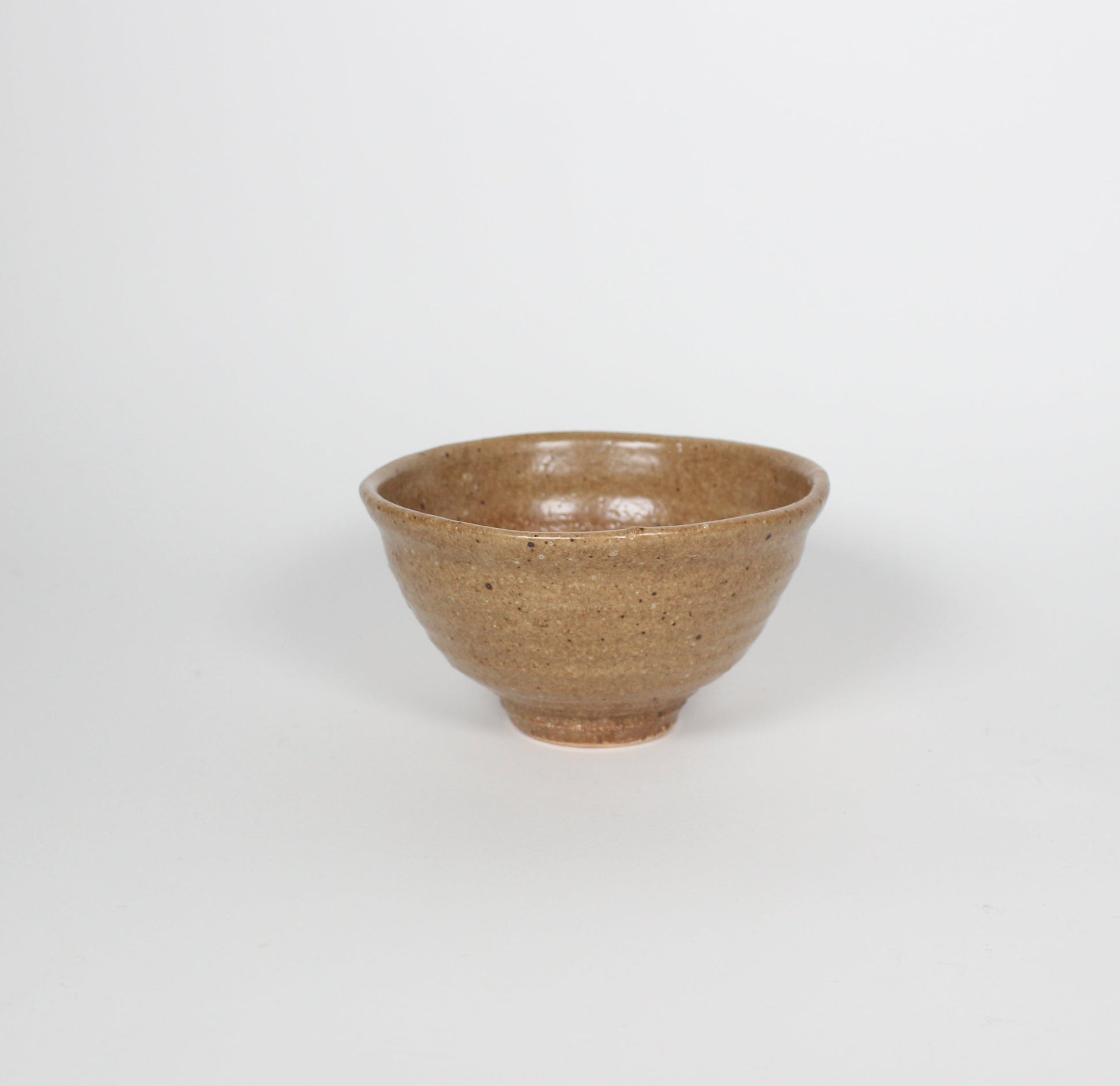Japanese Shigaraki Ceramic Tea Bowl, Yellow