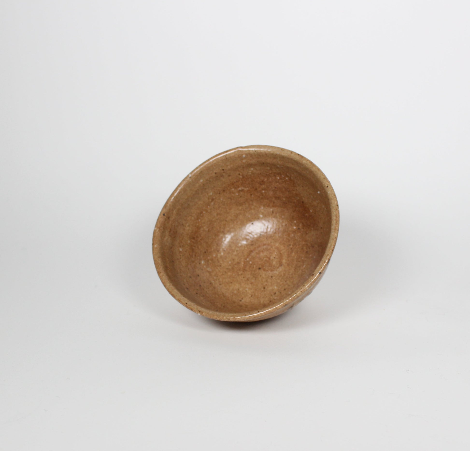 Japanese Shigaraki Ceramic Tea Bowl, Yellow
