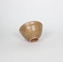 Japanese Shigaraki Ceramic Tea Bowl, Yellow