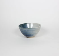 Japanese Shigaraki Ceramic Matcha Bowl, Gradient Blue