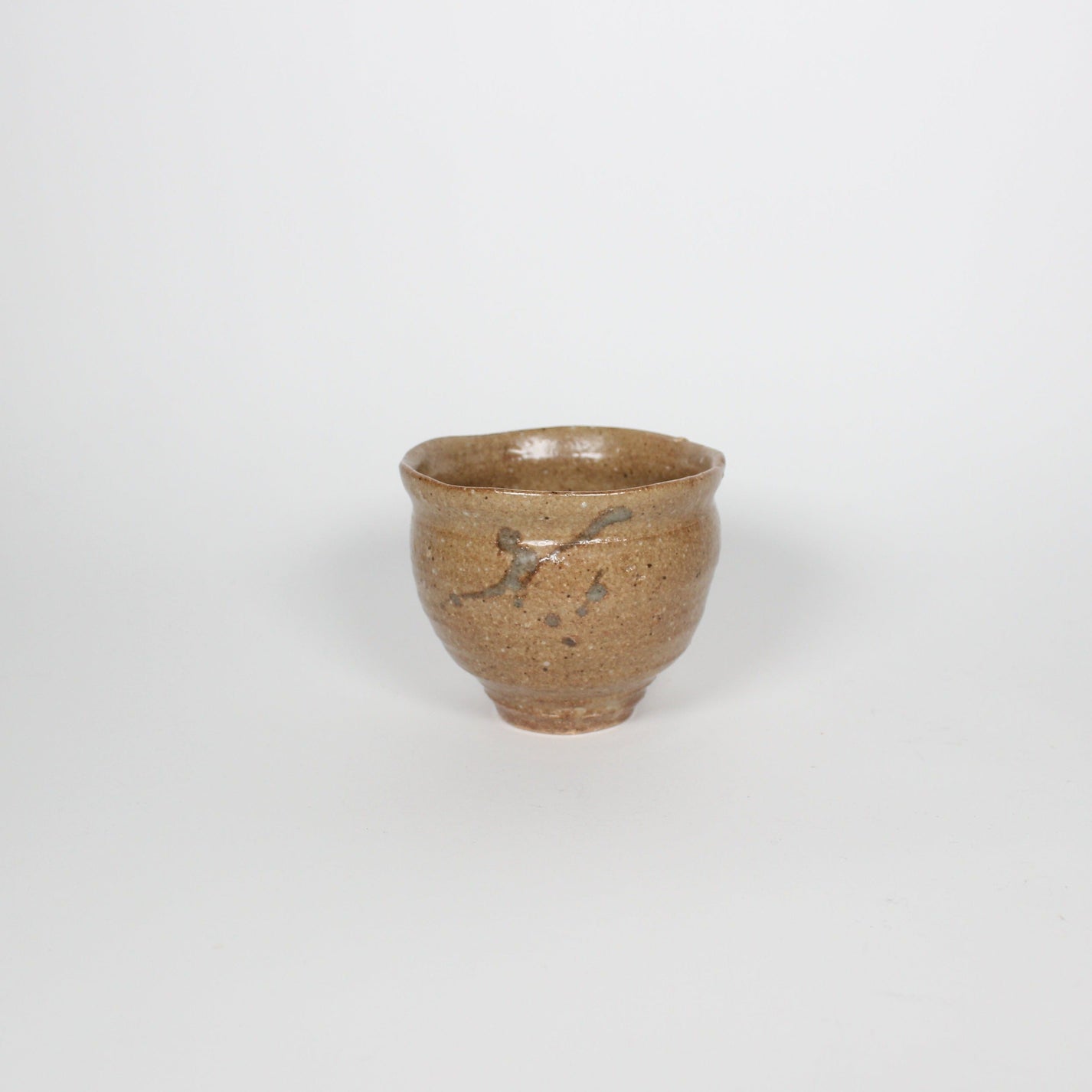 Japanese Shigaraki Ceramic Tea Cup, Yellow