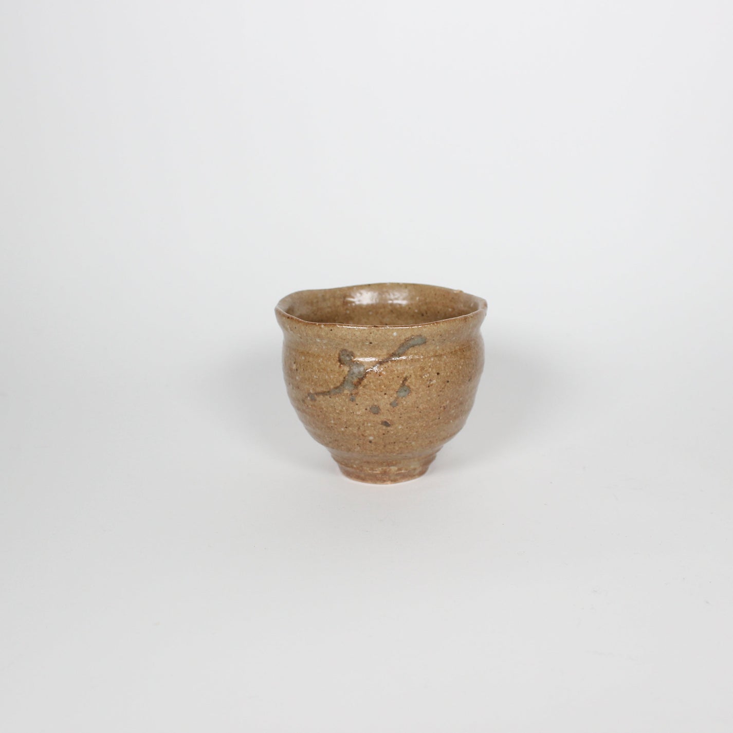 Japanese Shigaraki Ceramic Tea Cup, Yellow