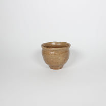 Japanese Shigaraki Ceramic Tea Cup, Yellow