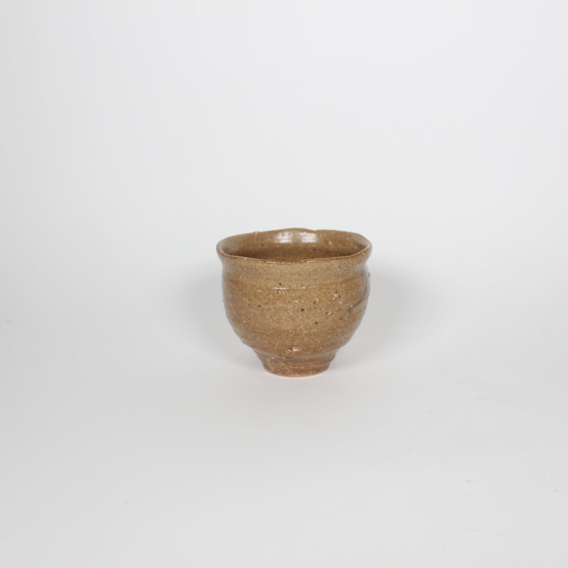 Japanese Shigaraki Ceramic Tea Cup, Yellow