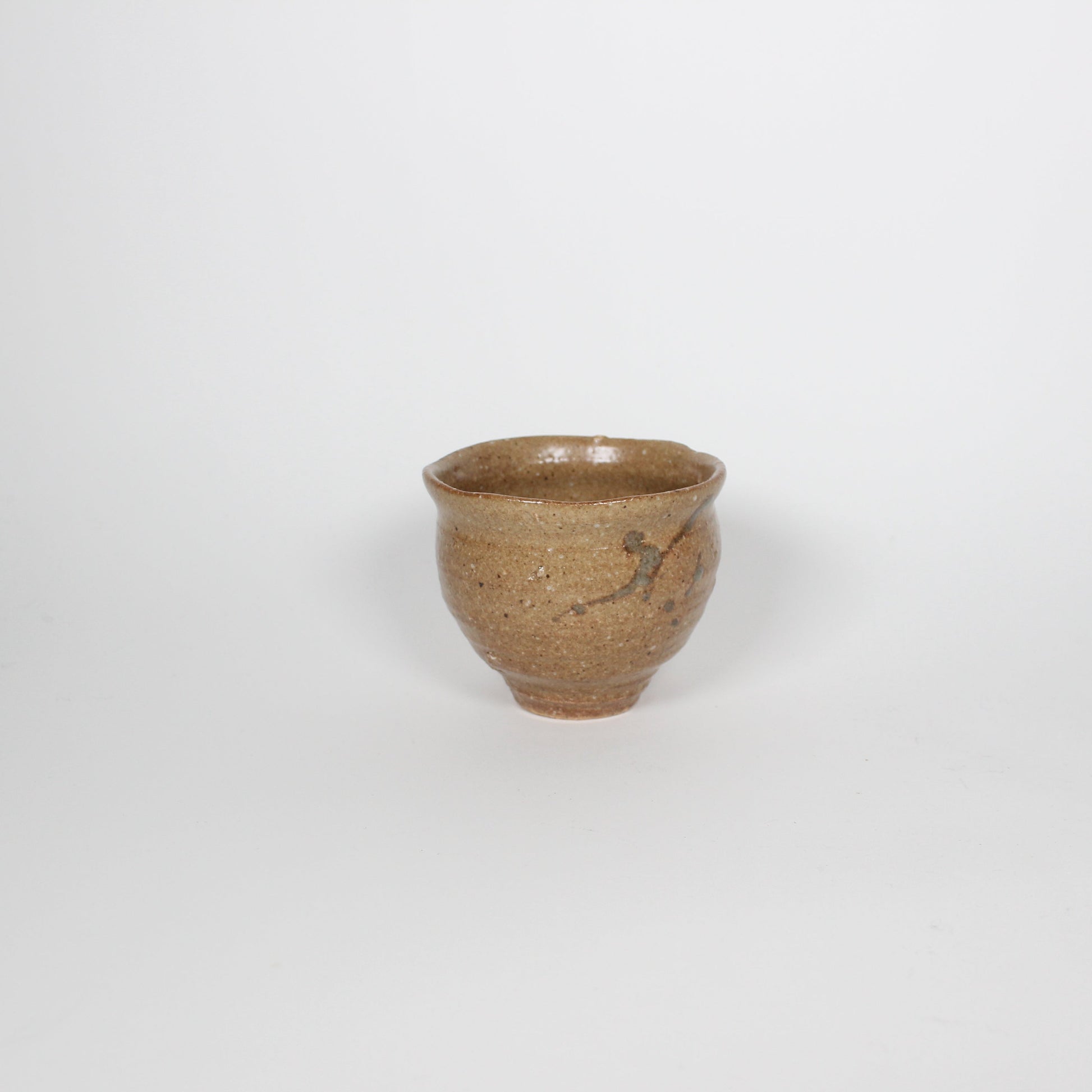 Japanese Shigaraki Ceramic Tea Cup, Yellow