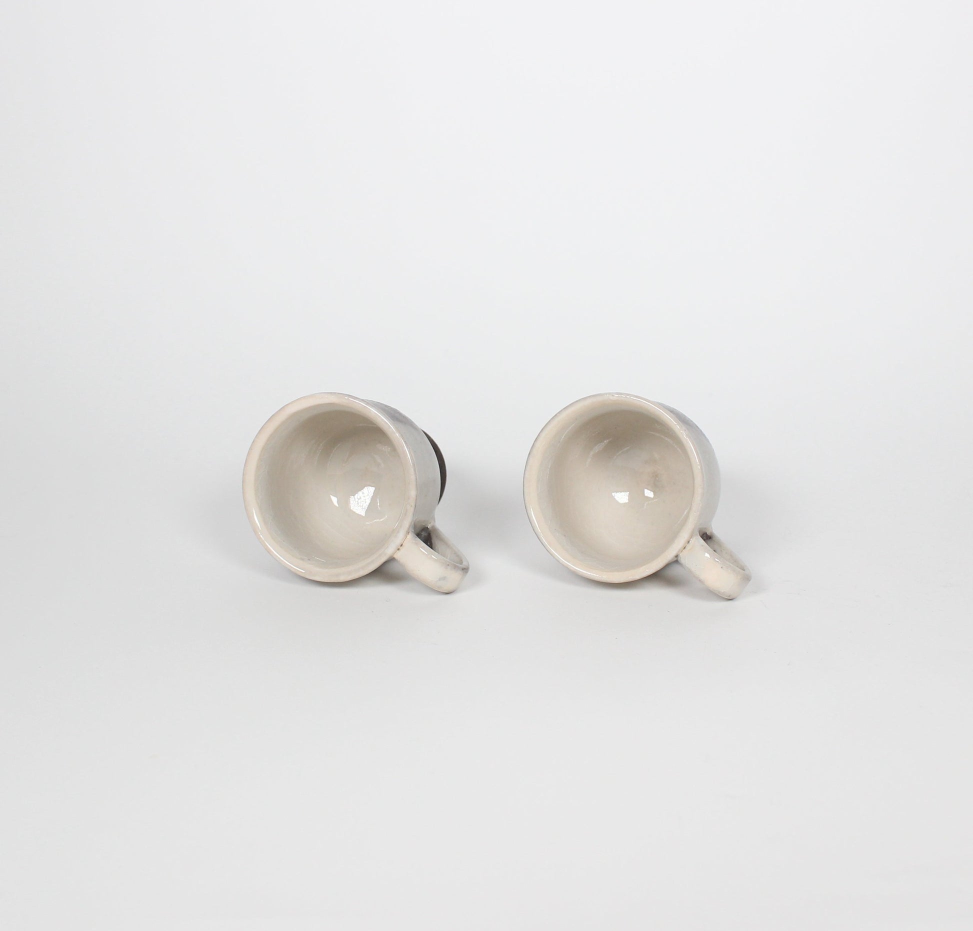 Japanese Shigaraki Ceramic Espresso Cups, Set of 2
