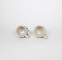 Japanese Shigaraki Ceramic Espresso Cups, Set of 2