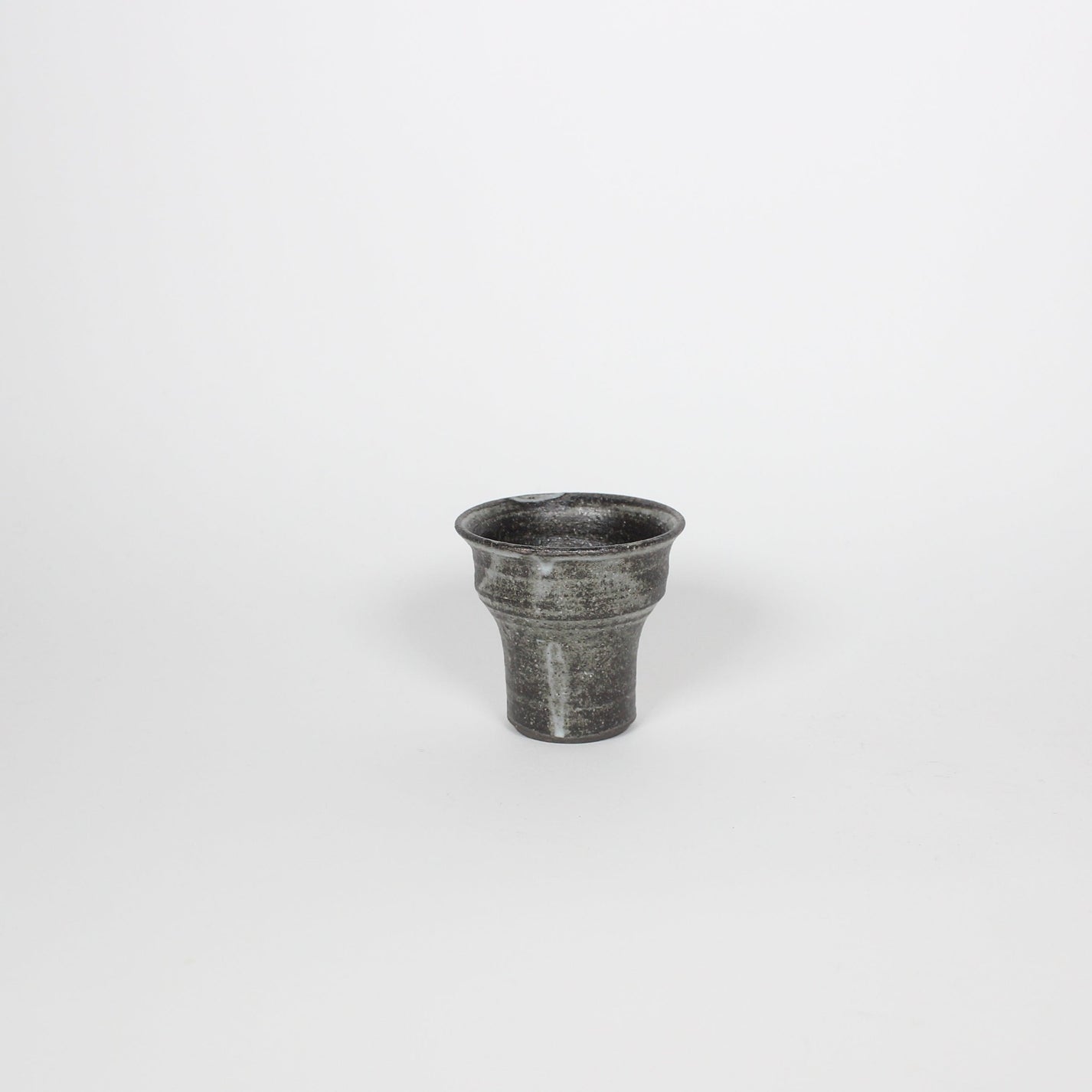 Japanese Shigaraki Ceramic Sake Cup/Tea Cup, Silver