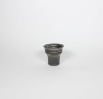 Japanese Shigaraki Ceramic Sake Cup/Tea Cup, Silver