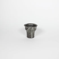 Japanese Shigaraki Ceramic Sake Cup/Tea Cup, Silver