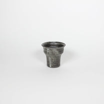 Japanese Shigaraki Ceramic Sake Cup/Tea Cup, Silver