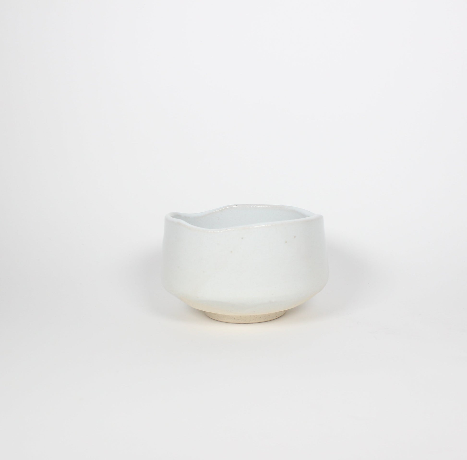 Japanese Mino-Yaki Ceramic Matcha Bowl, White