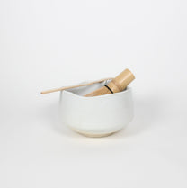 Japanese Mino-Yaki Ceramic Matcha Bowl, White
