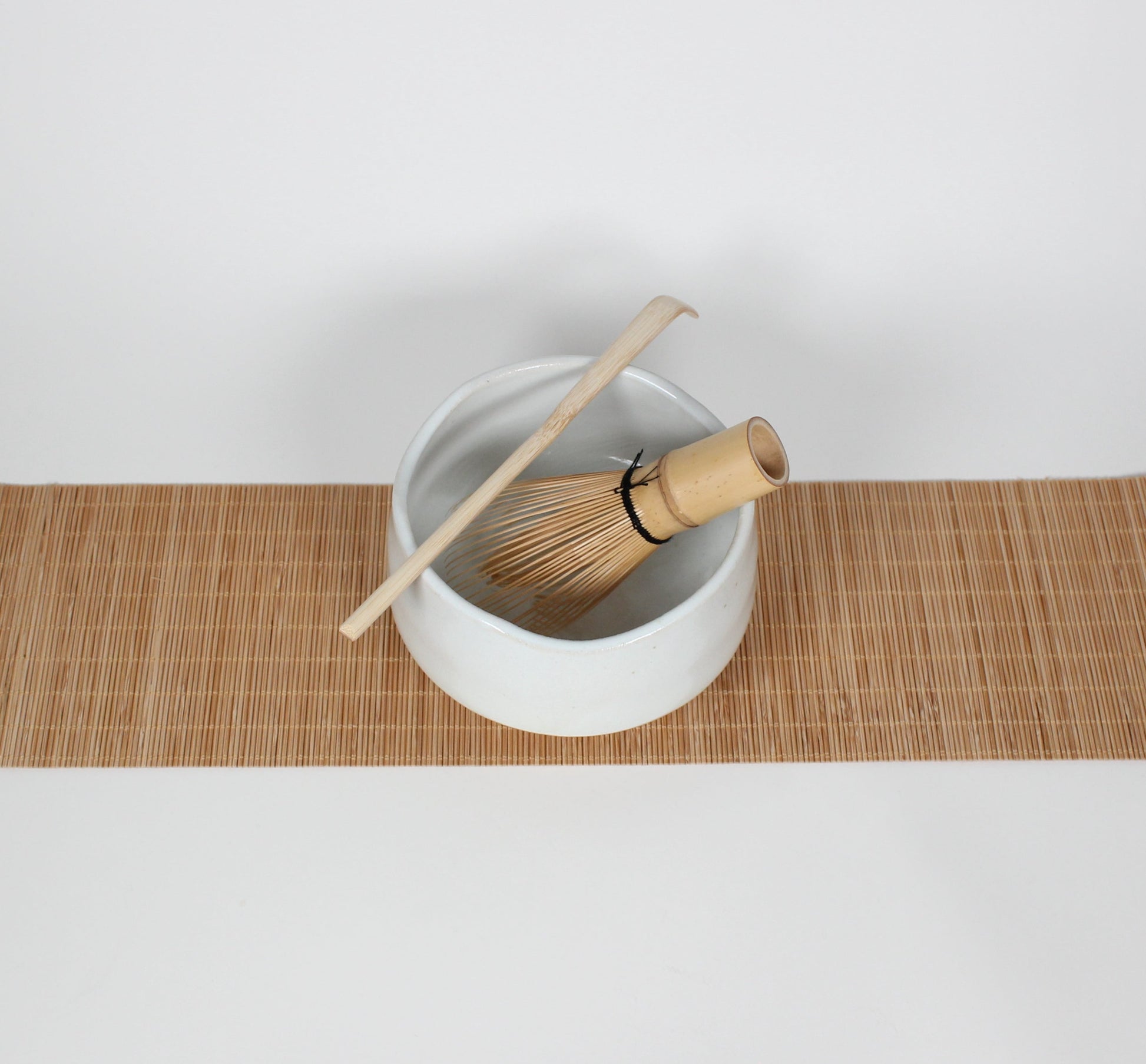 Japanese Mino-Yaki Ceramic Matcha Bowl, White