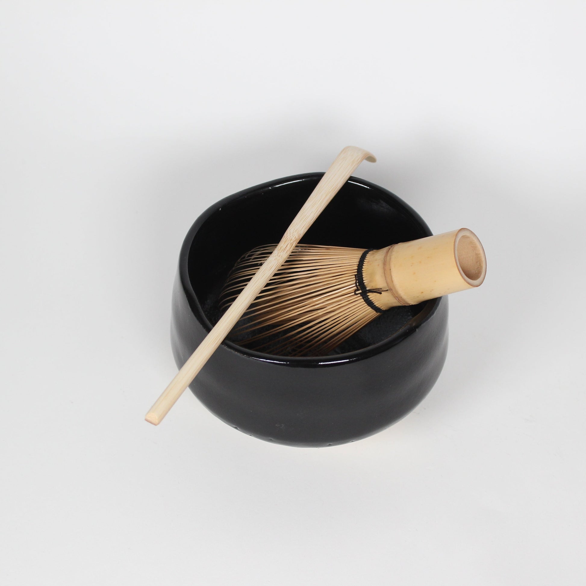 Japanese Mino-Yaki Ceramic Matcha Bowl, Black