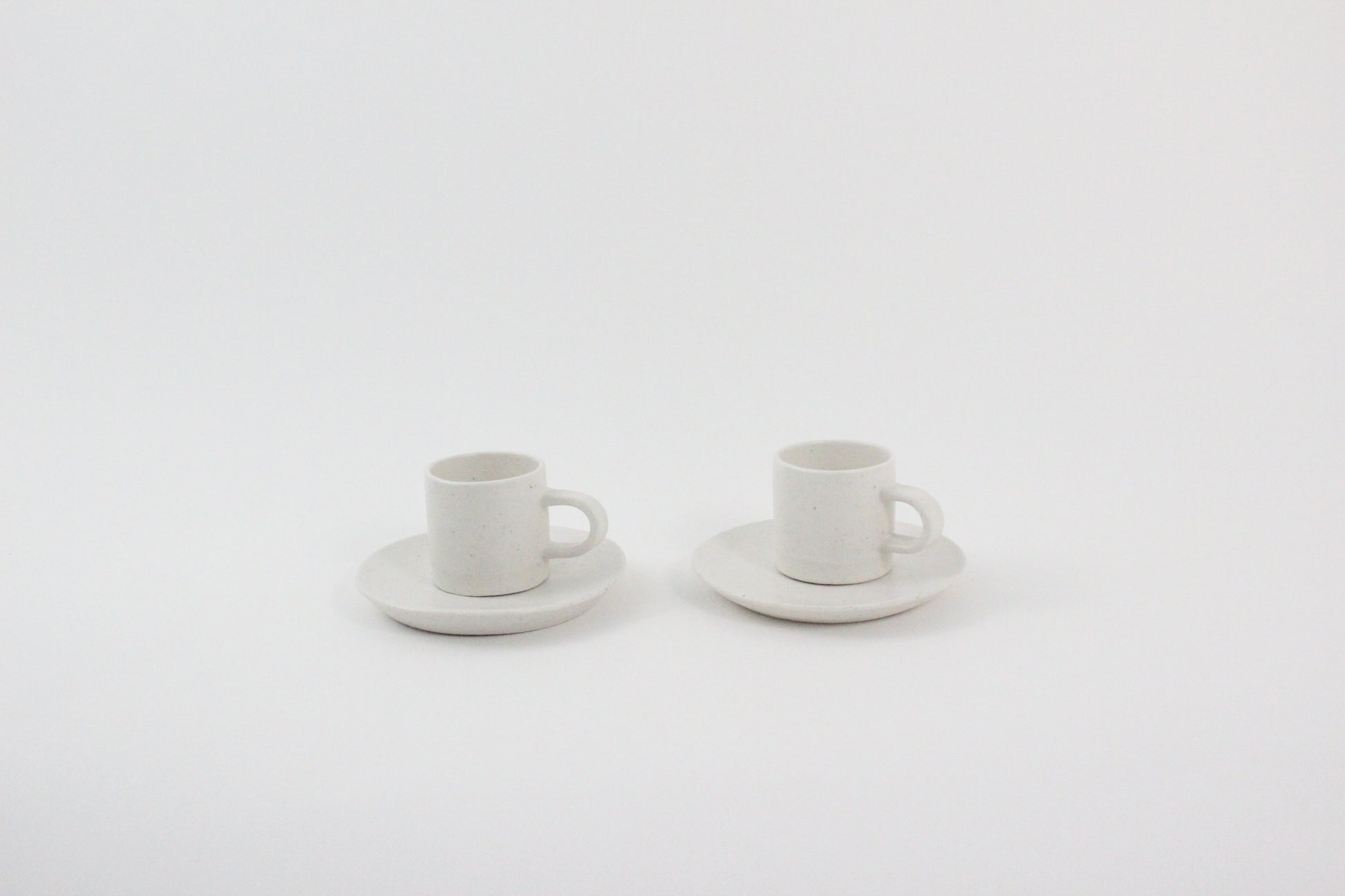 Korean Ceramic Espresso cup &amp; saucer in coated cream