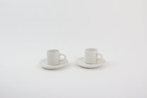 Korean Ceramic Espresso cup &amp; saucer in coated cream