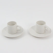 Korean Ceramic Espresso cup &amp; saucer in coated cream