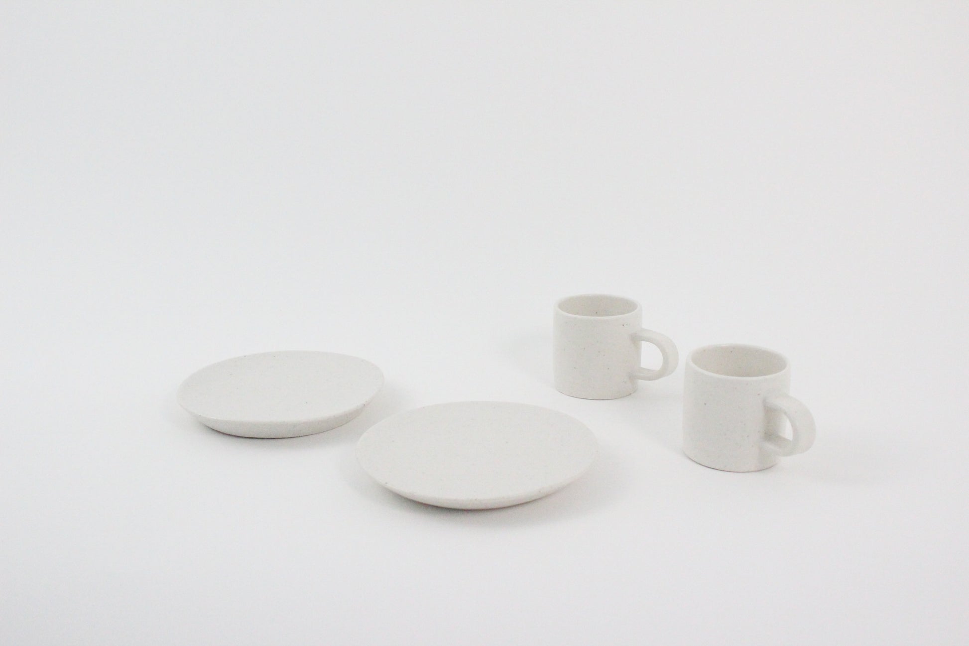 Korean Ceramic Espresso cup &amp; saucer in coated cream