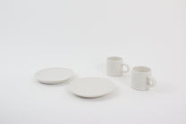 Korean Ceramic Espresso cup &amp; saucer in coated cream