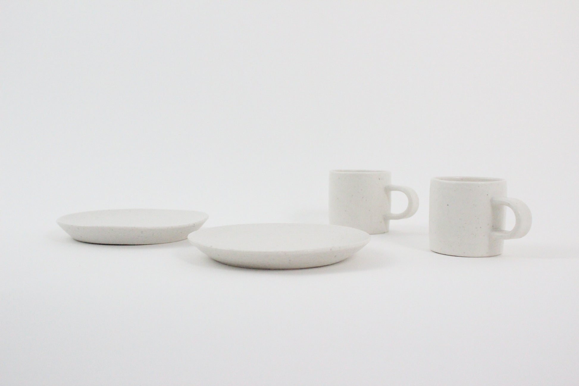 Korean Ceramic Espresso cup &amp; saucer in coated cream