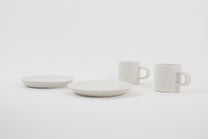 Korean Ceramic Espresso cup &amp; saucer in coated cream