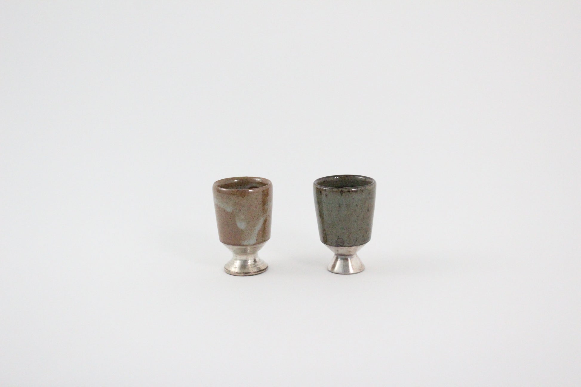 Korean Silver footed Mini Shot Cups