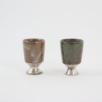 Korean Silver footed Mini Shot Cups