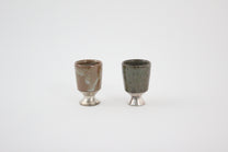 Korean Silver footed Mini Shot Cups