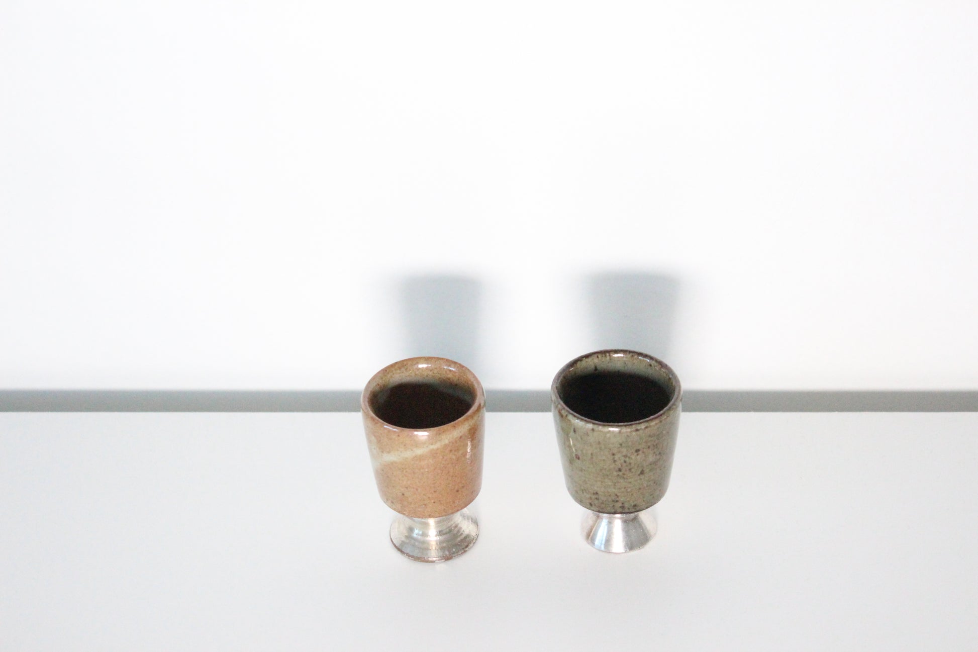 Korean Silver footed Mini Shot Cups
