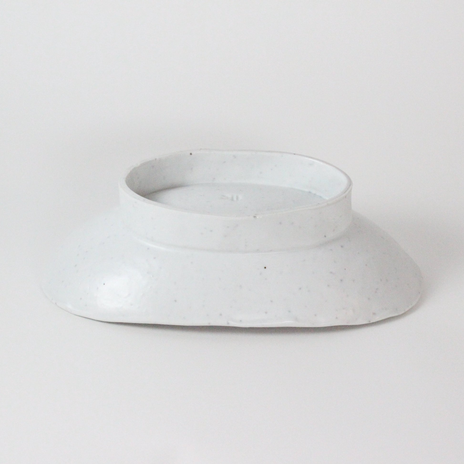 Korean Ceramic Highstand Oval Bowl