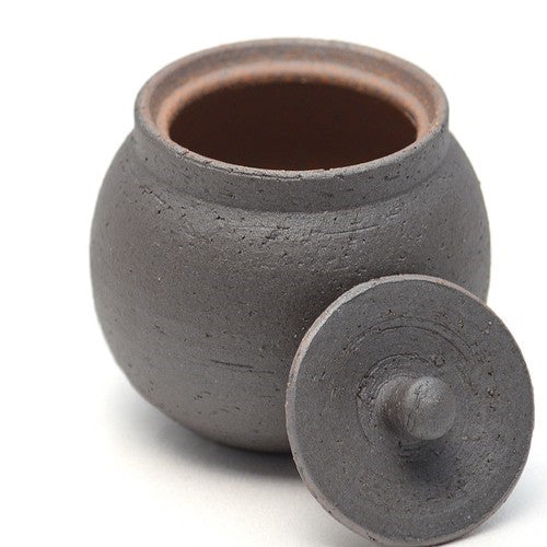 Japanese Shigaraki Ceramic Salt Jar, Small