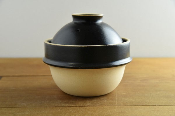 Japanese Kamacco Rice Cooker Donabe, Black