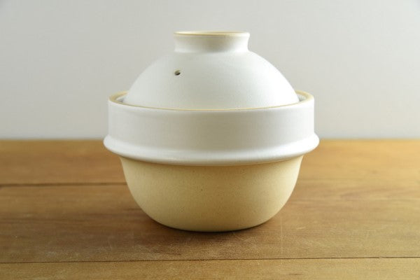 Japanese Kamacco Rice Cooker Donabe, White