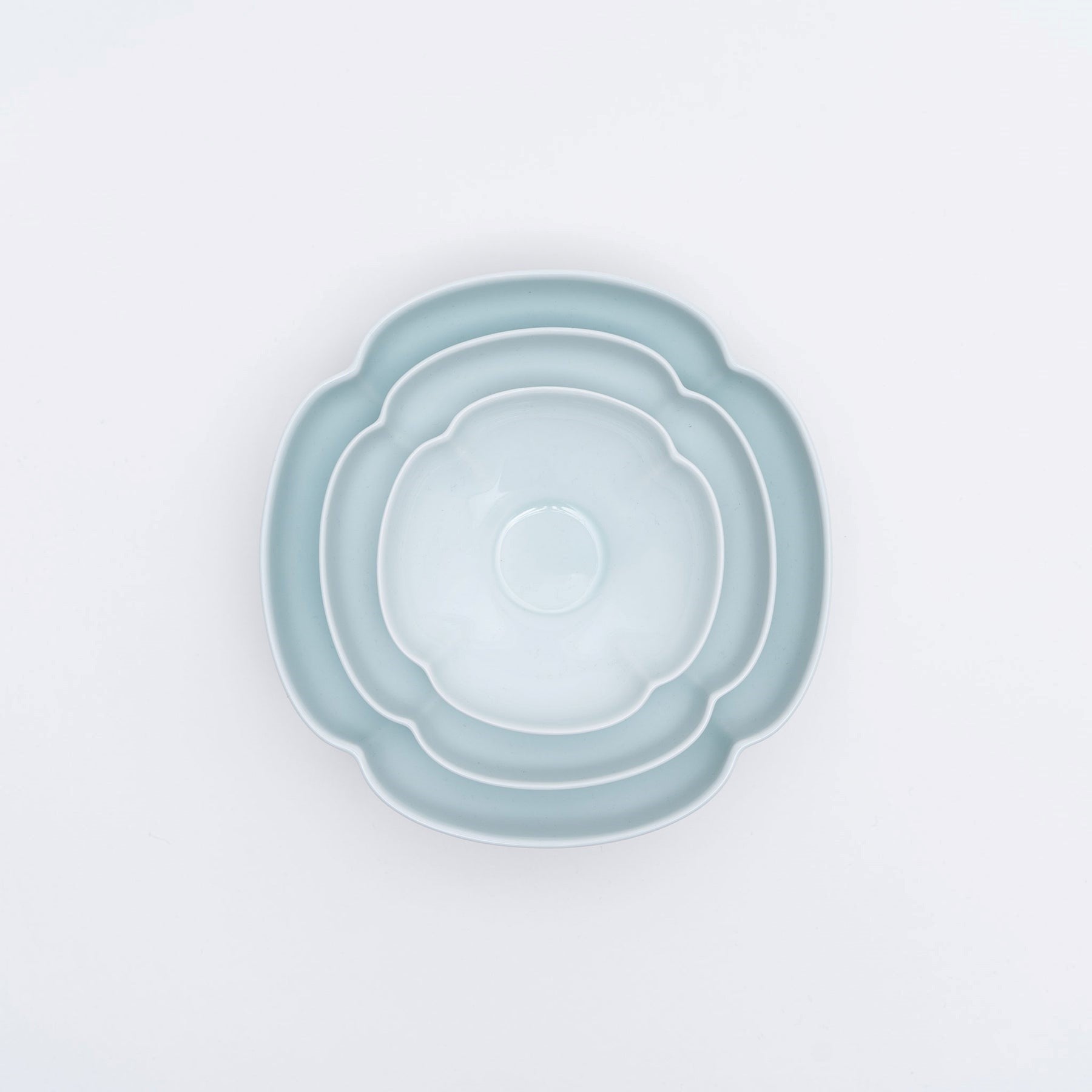 Japanese Mizu-mizu Porcelain Round Floral Plate, M