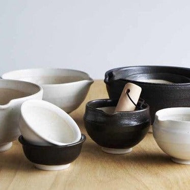 Japanese Mino-ware Ceramic Mini Mortar, White
