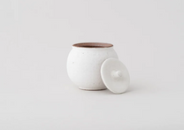 Japanese Shigaraki Ceramic Salt Jar, Small